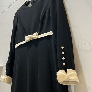 Teri Jon  by Ricki freeman black  party cocktail social dress.